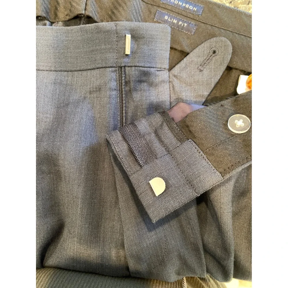 J.Crew Thompson Slim Fit Navy Blue Textured Dress Pants Mens 38x32 Slacks